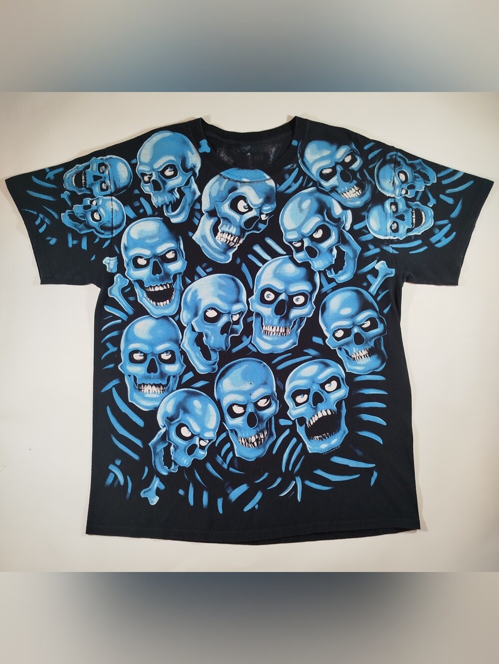 Liquid Blue Skulls T Shirt 2017